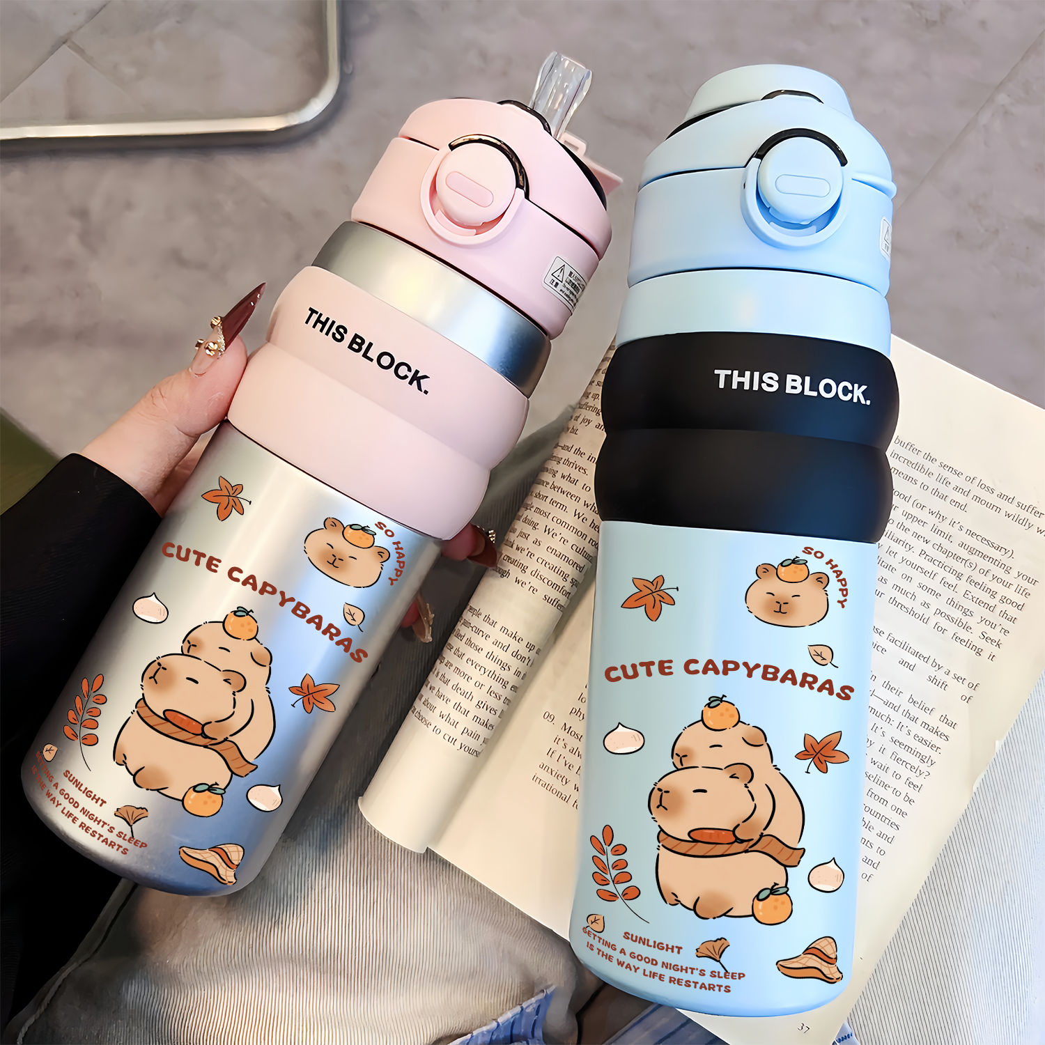 Vacuum Chamber Small - Capybara Cute Children's Insulation Cup Big