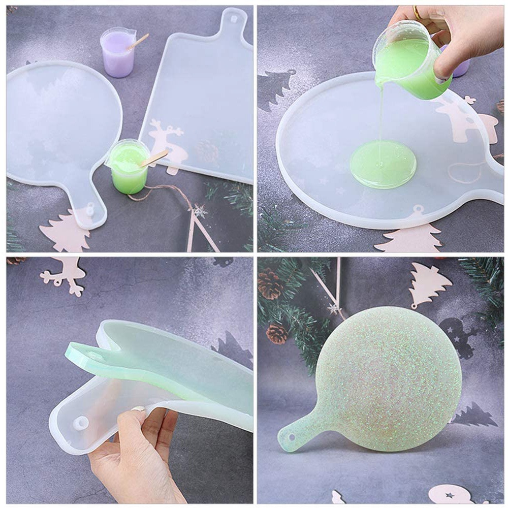 Serving Tray Mold - J1UL1N Resin Tray Silicone Molds Round