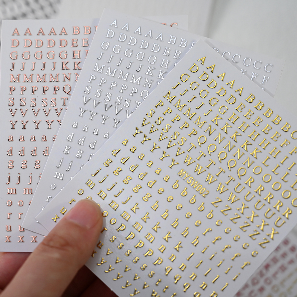 2Pcs Small 26 Alphabet Nail St - Gold Foil Flakes incelemesi ve fiyatı