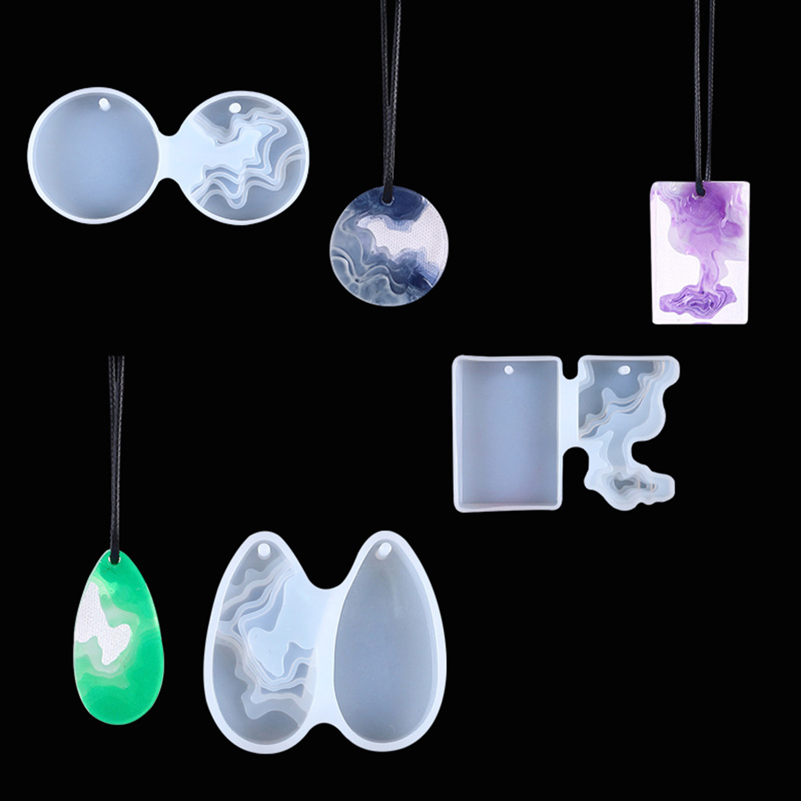 3pcs DIY Crystal Mold Set Roun - Geode Mold Silicone incelemesi ve fiyatı
