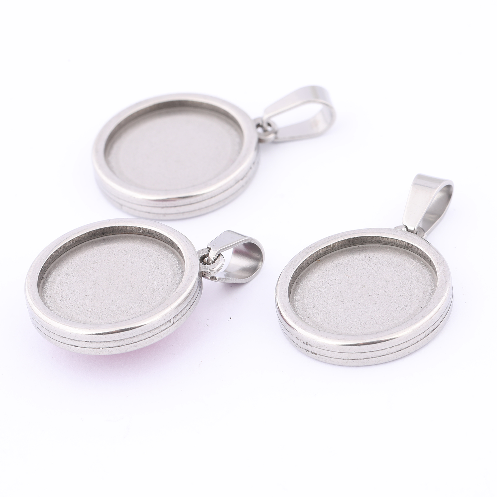 5pcs Stainless Steel Gold Plat - Bezels Set Pendant incelemesi ve fiyatı