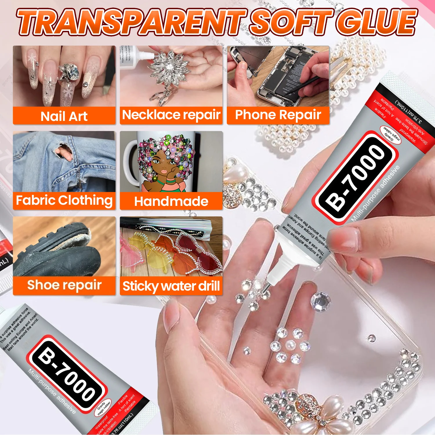 1-10Pcs B-7000 Super Glue Lool - Resin Craft Material incelemesi ve fiyatı