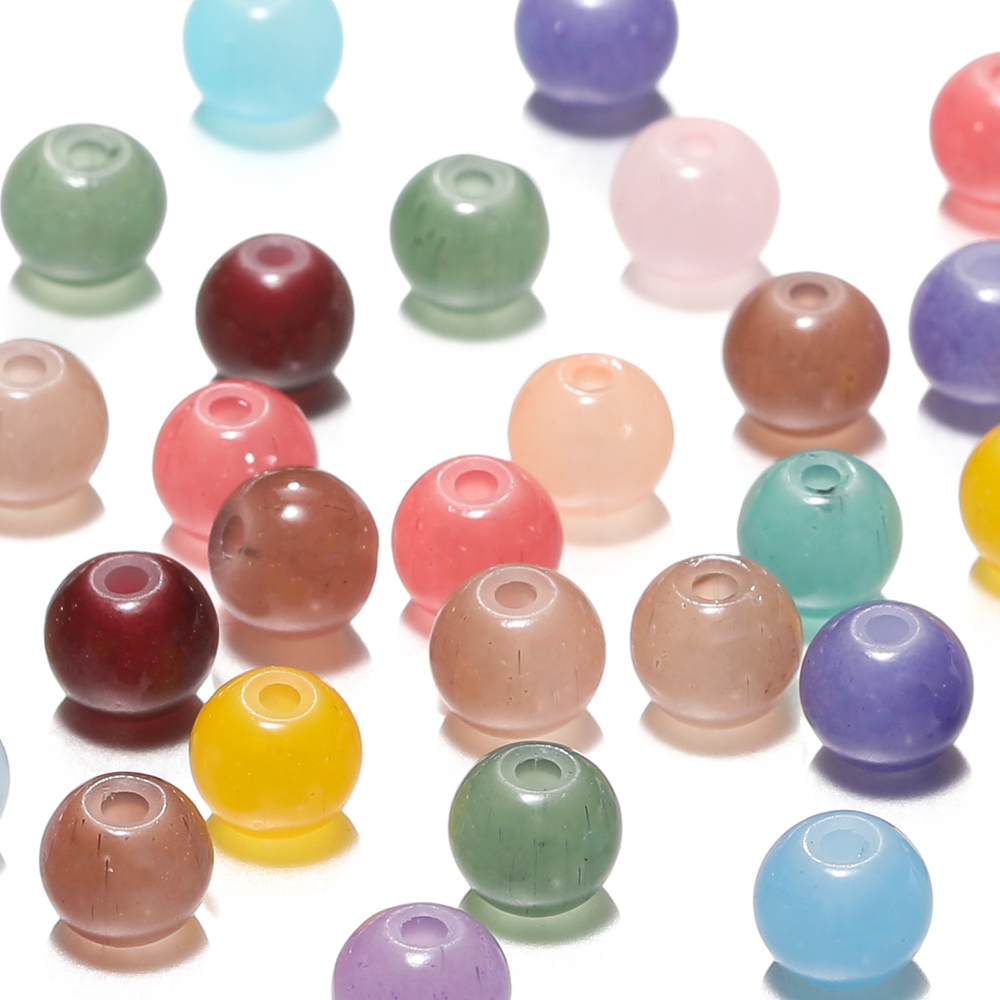 30/50pcs 6mm Glass Round Beads - Resin Craft Material incelemesi ve fiyatı