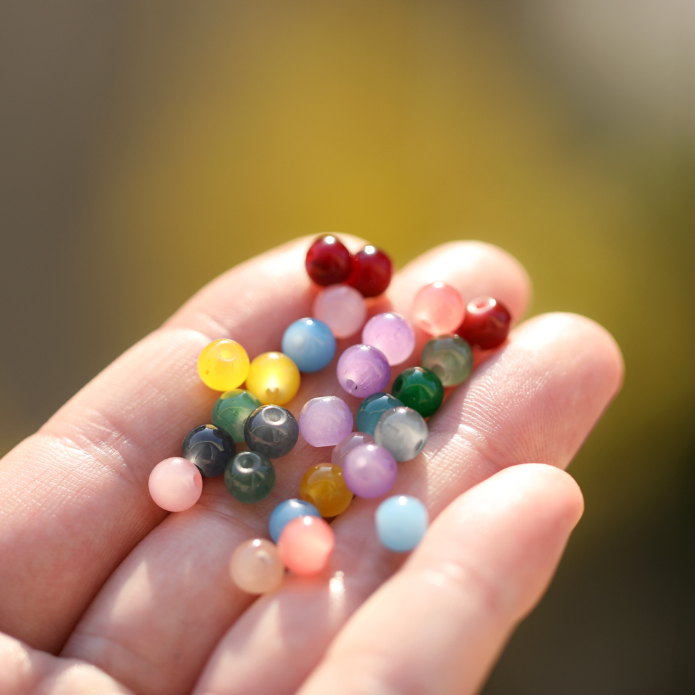 30/50pcs 6mm Glass Round Beads - Resin Craft Material incelemesi ve fiyatı