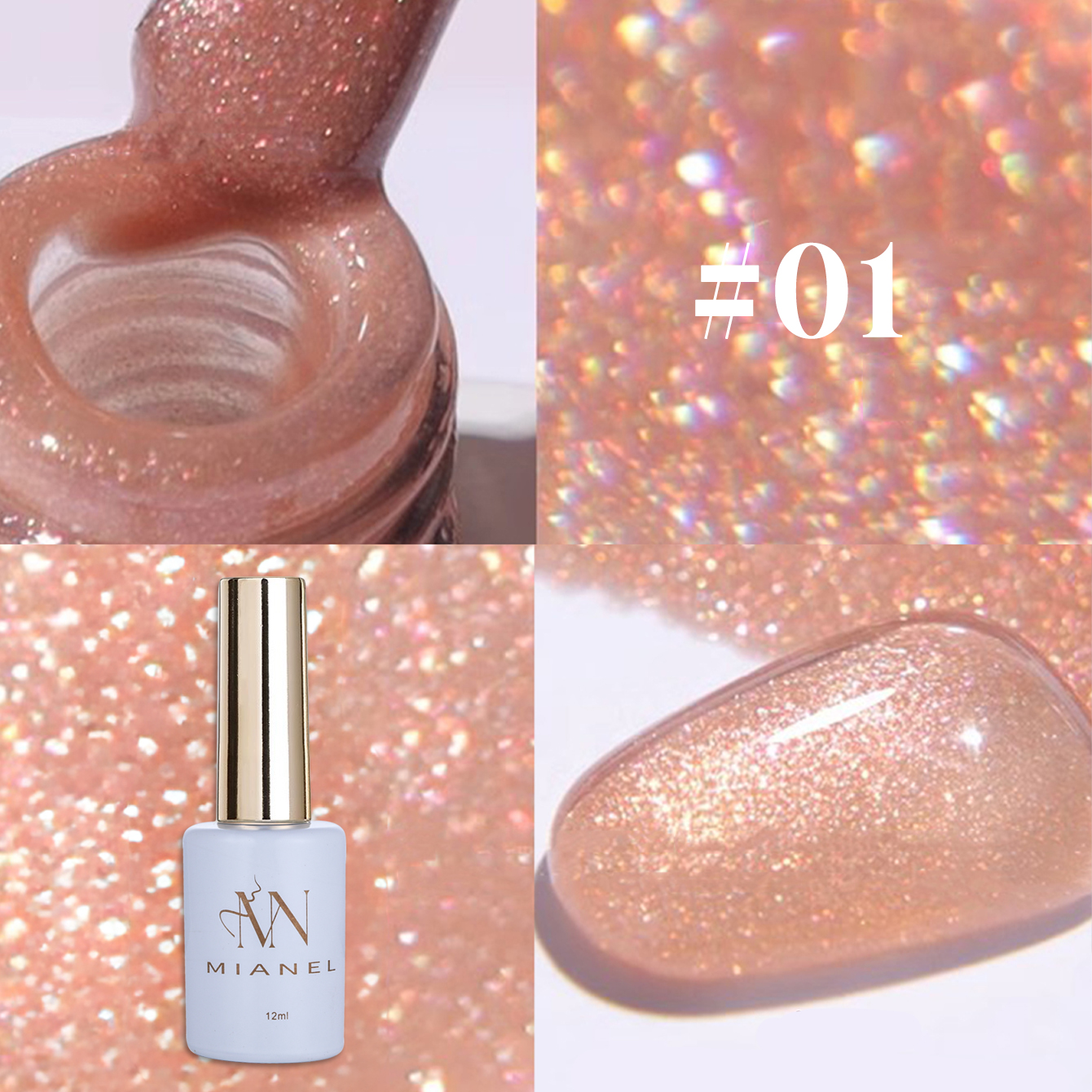 MIANEL 12ML 1PCS Fugitive Whit - Resin Glitter Pack incelemesi ve fiyatı