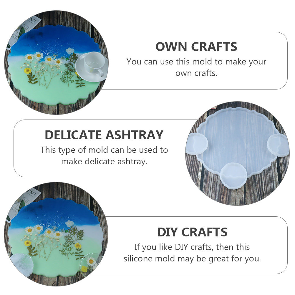 2Pcs Water Crystal Epoxy Resin - Serving Tray Mold incelemesi ve fiyatı