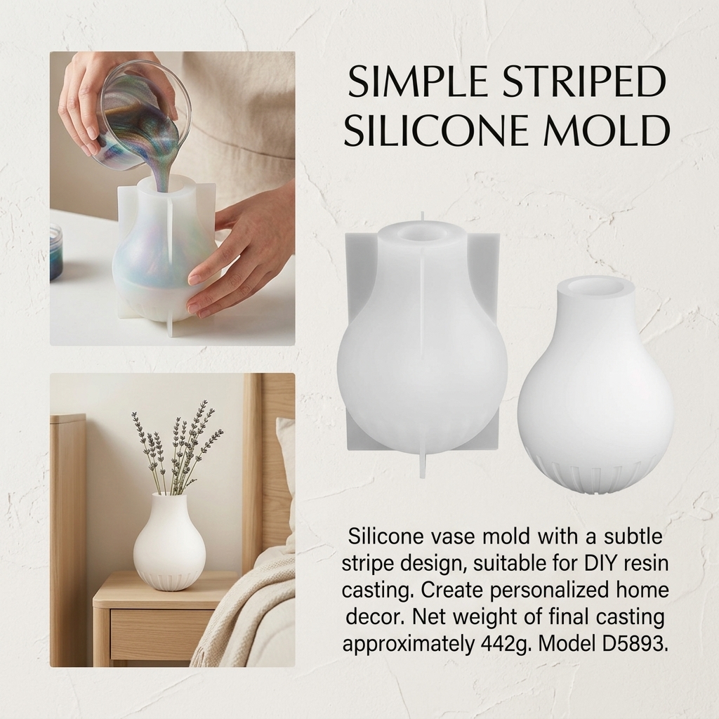 Silicone Vase Mold with Stripe - Resin Craft Ideas incelemesi ve fiyatı