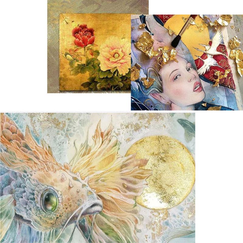 3Box Gold Leaf Flakes Foil Pap - Gold Foil Flakes incelemesi ve fiyatı