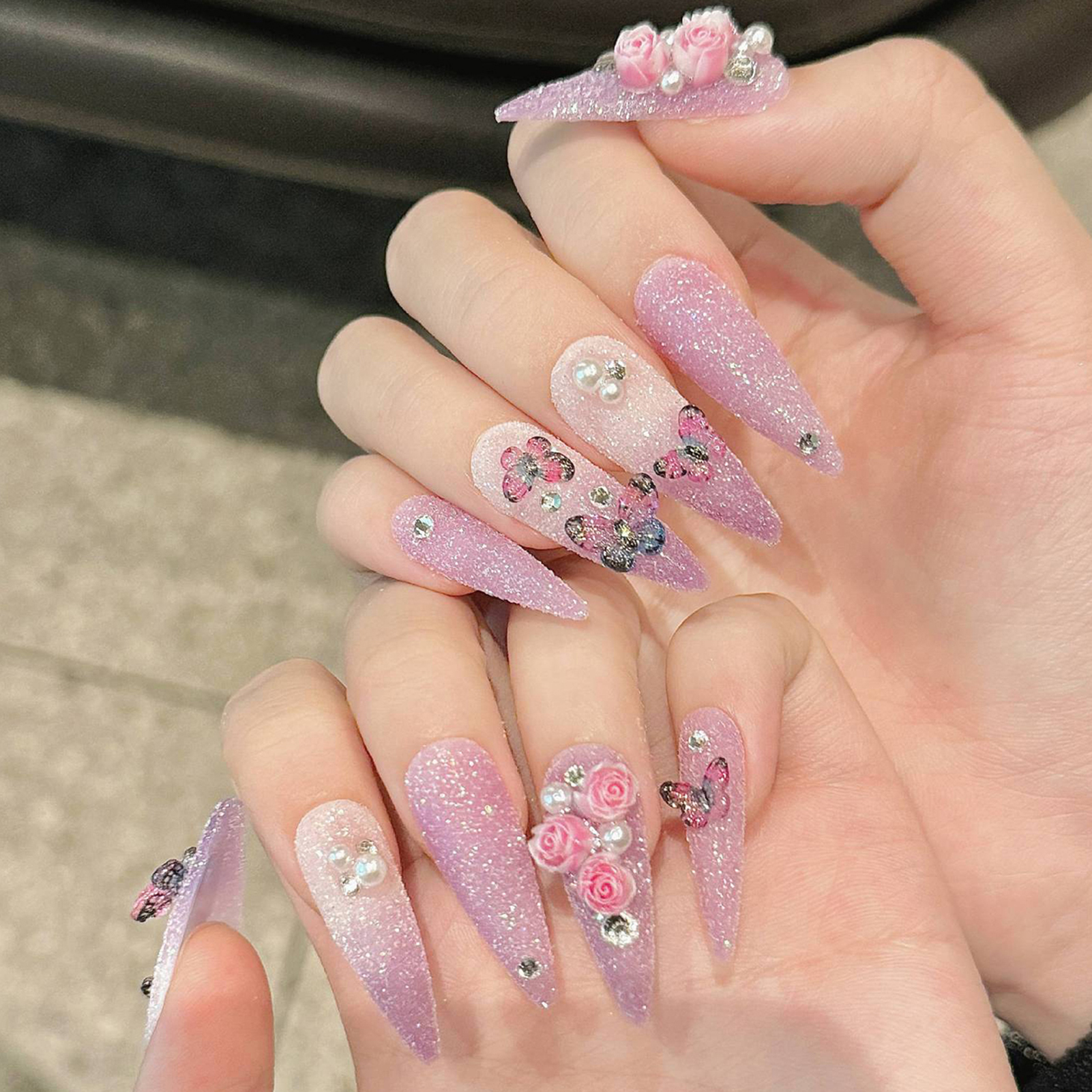 10pcs Long Stiletto Handmade F - Resin Craft Material incelemesi ve fiyatı