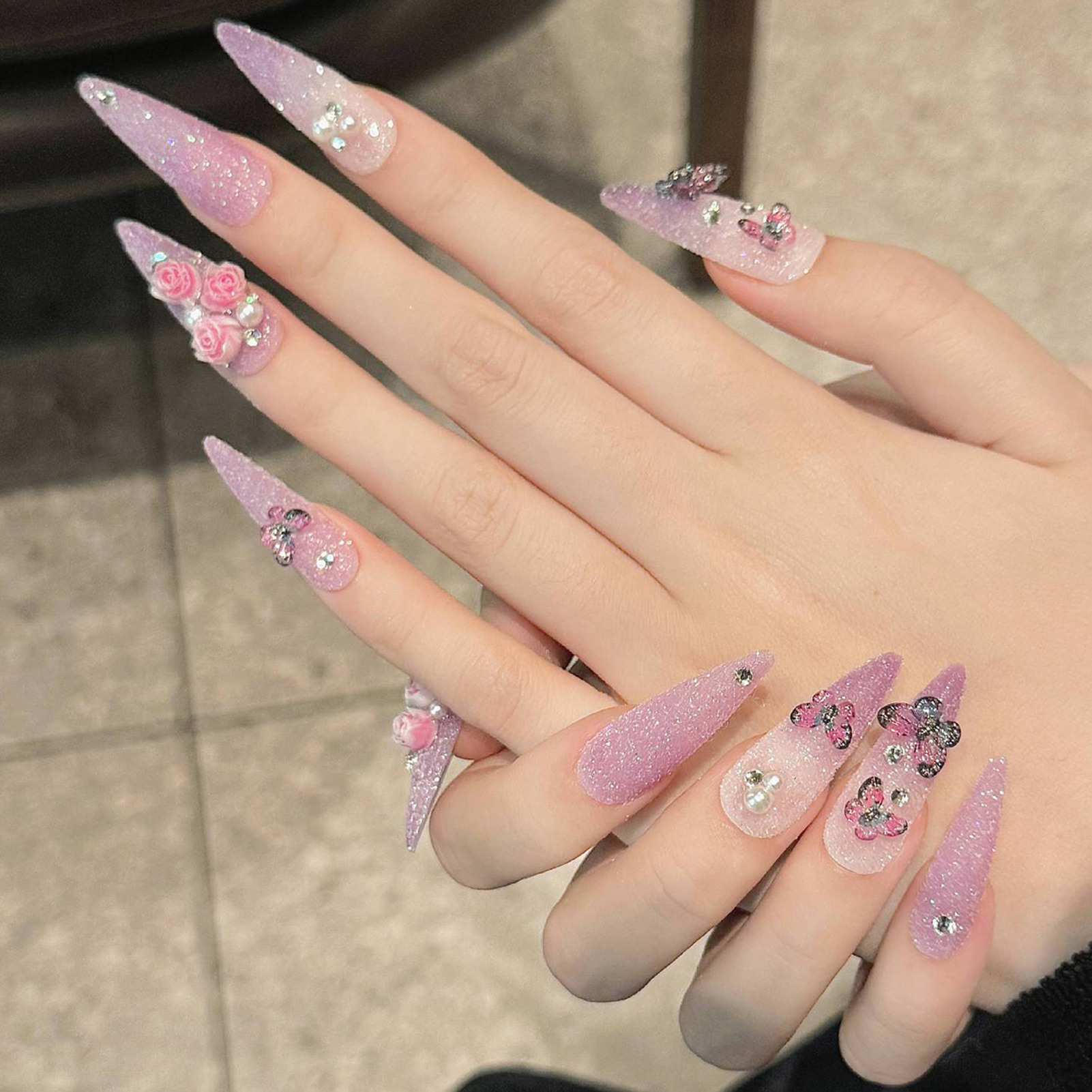 10pcs Long Stiletto Handmade F - Resin Craft Material incelemesi ve fiyatı