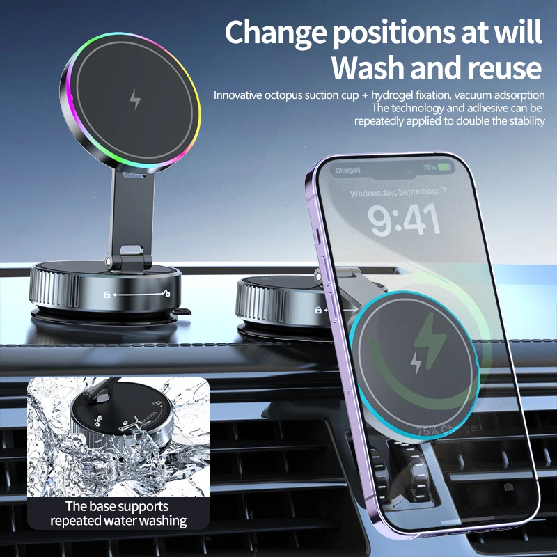 15W Wireless Car Charger Phone - Vacuum Chamber Small incelemesi ve fiyatı