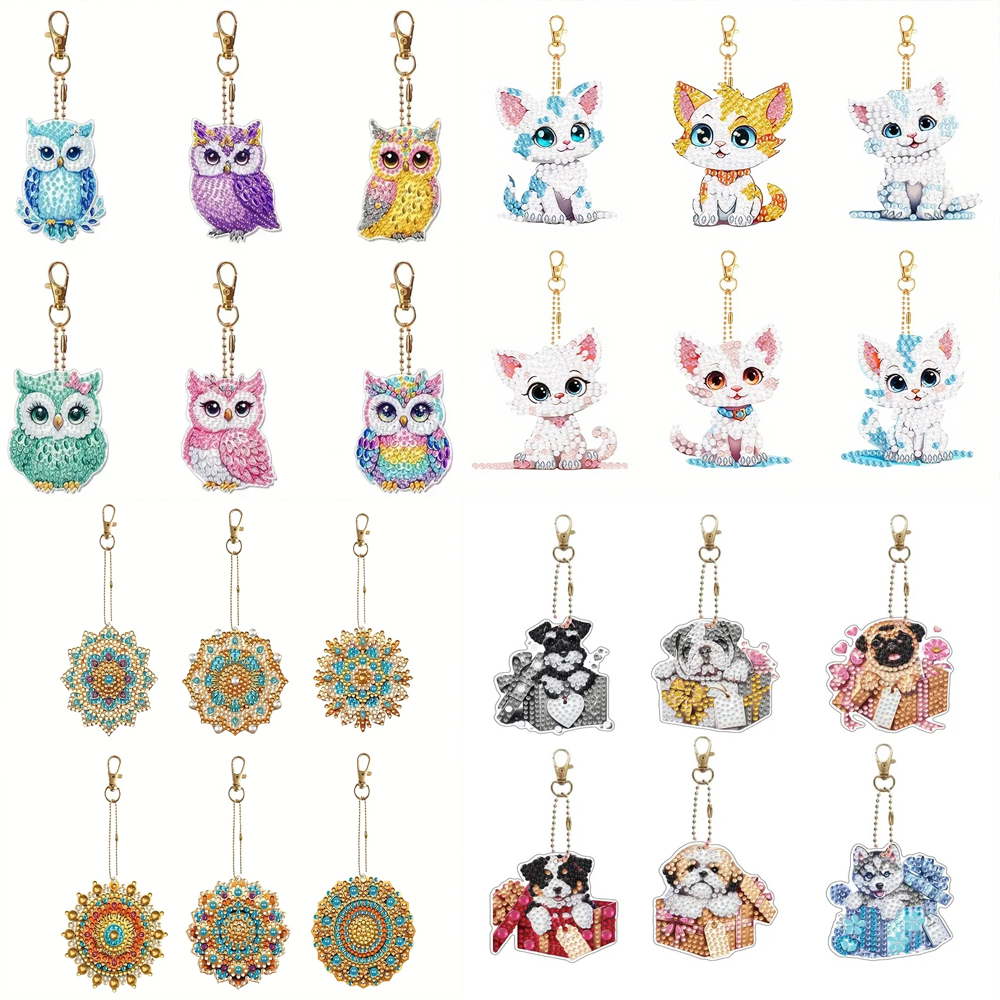 6-piece/set DIY Diamond Keycha - Resin Craft Supplies incelemesi ve fiyatı
