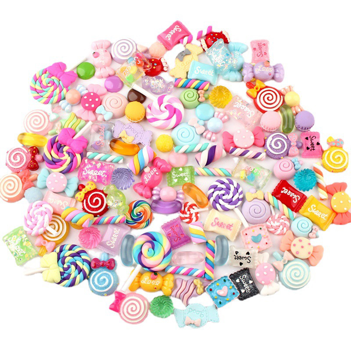 30pcs Random Candy Slime Charm - Resin Craft Supplies incelemesi ve fiyatı