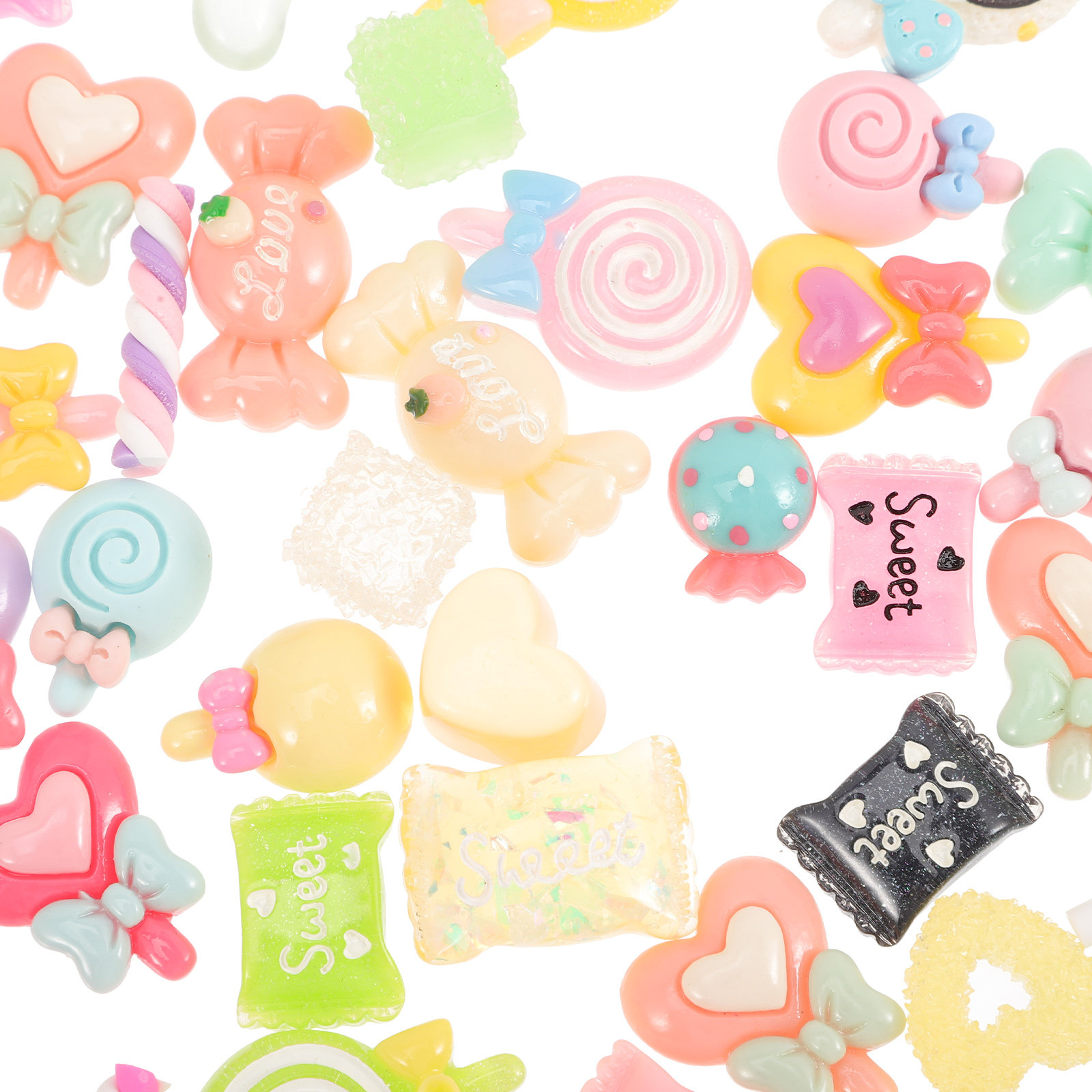 50Pcs Candy Hair Clips Resin F - Resin Craft Supplies incelemesi ve fiyatı
