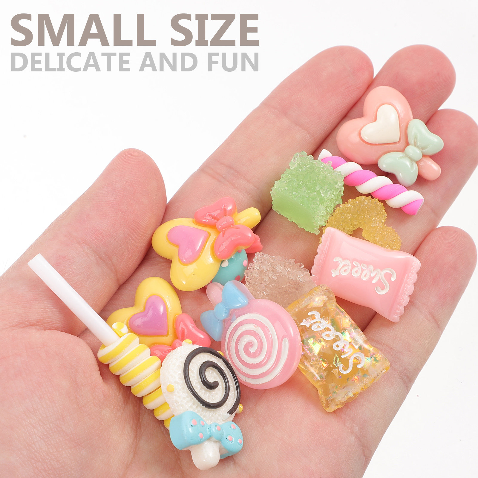 50Pcs Candy Hair Clips Resin F - Resin Craft Supplies incelemesi ve fiyatı