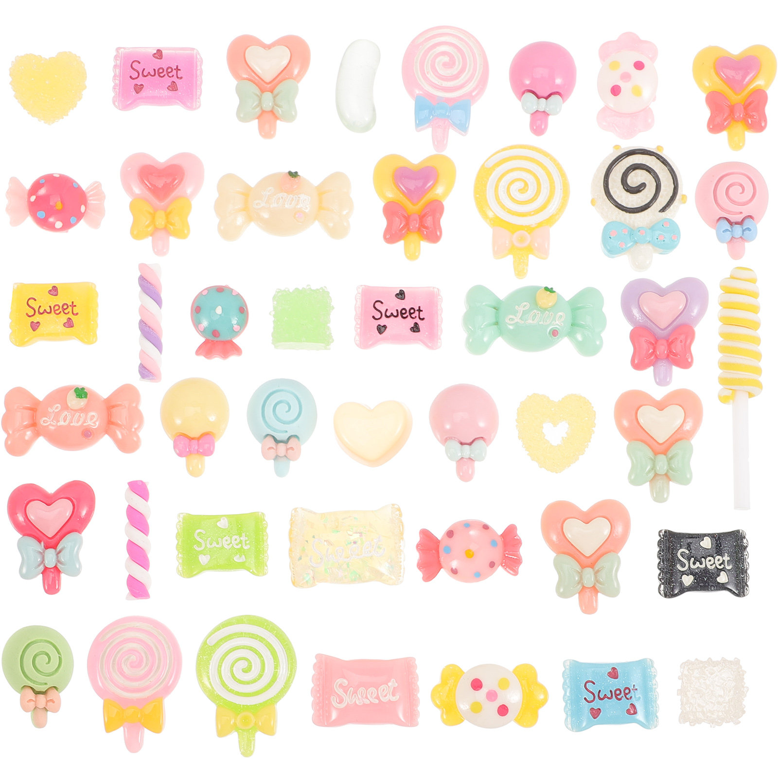 50Pcs Candy Hair Clips Resin F - Resin Craft Supplies incelemesi ve fiyatı