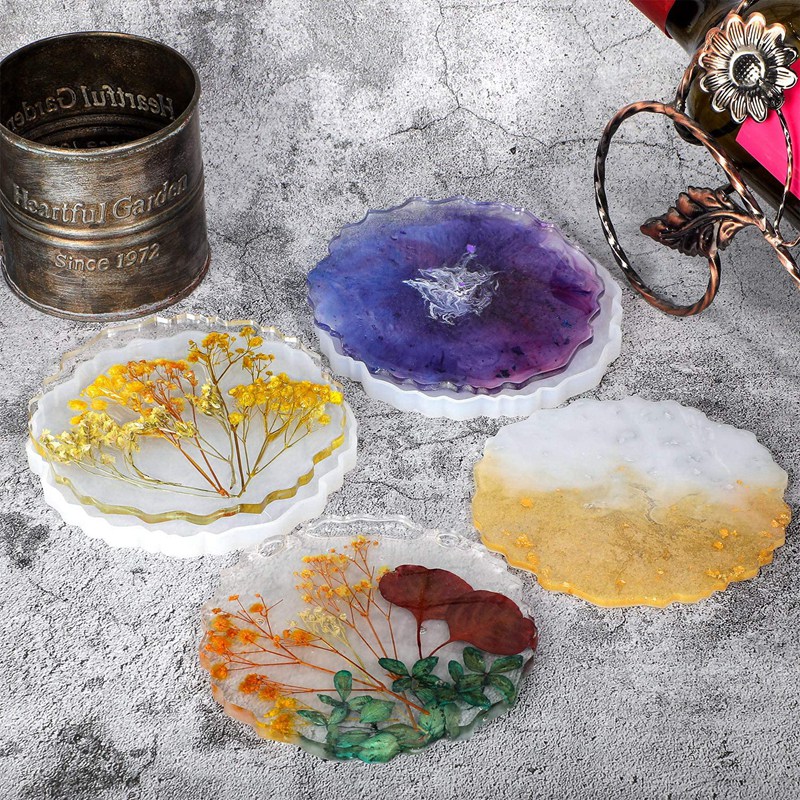 6 Pieces Resin Coaster Mold La - Geode Mold Silicone incelemesi ve fiyatı