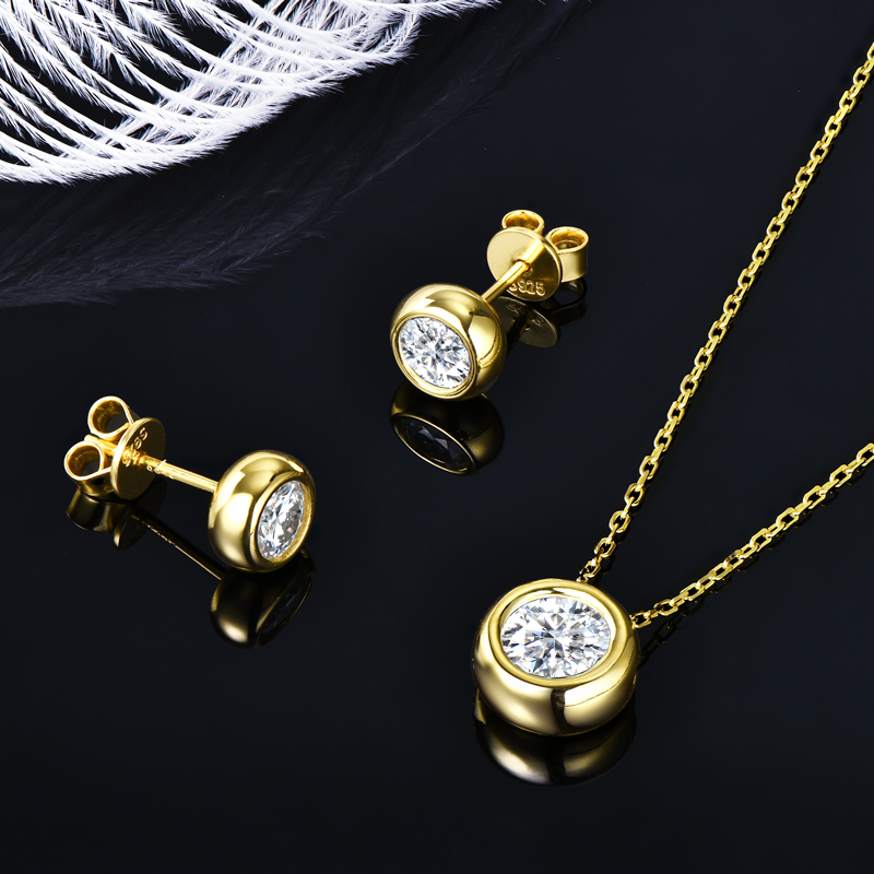IOGOU 6.5mm 1ct Bezel Moissani - Bezels Set Pendant incelemesi ve fiyatı
