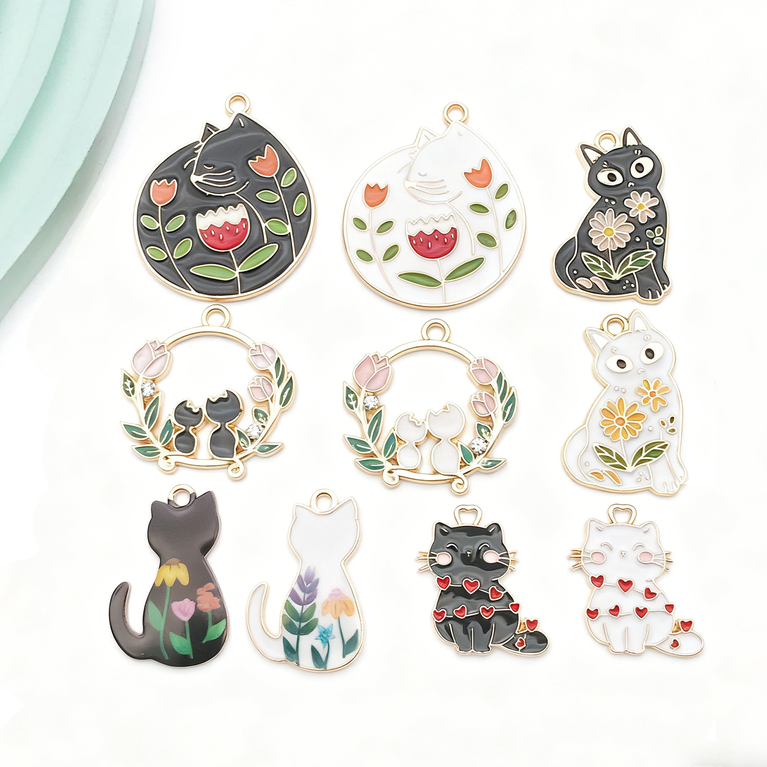 5/10pcs Resin Popular Cat Char - Resin Craft Material incelemesi ve fiyatı