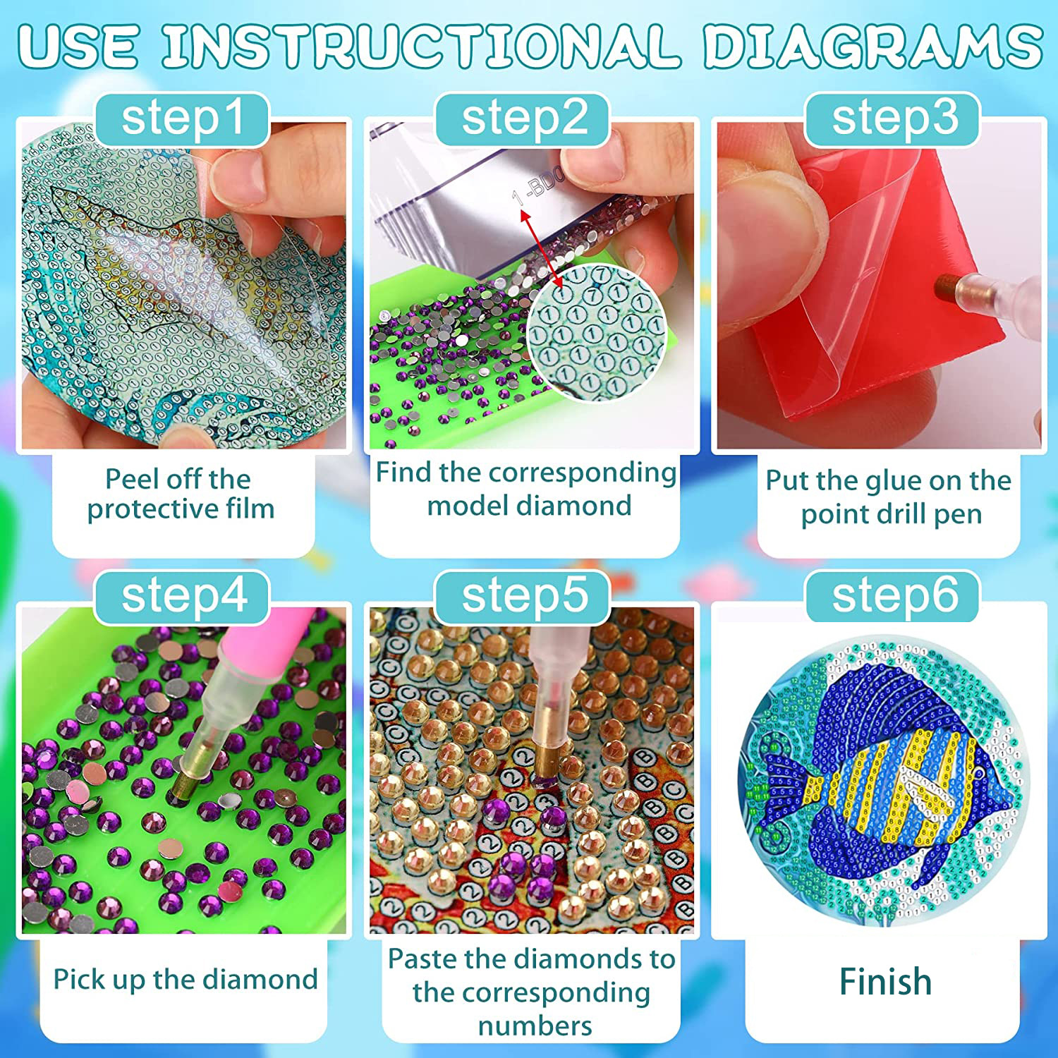 RUOPOTY 8pc/sets Diamond Paint - Resin Craft For Beginners incelemesi ve fiyatı