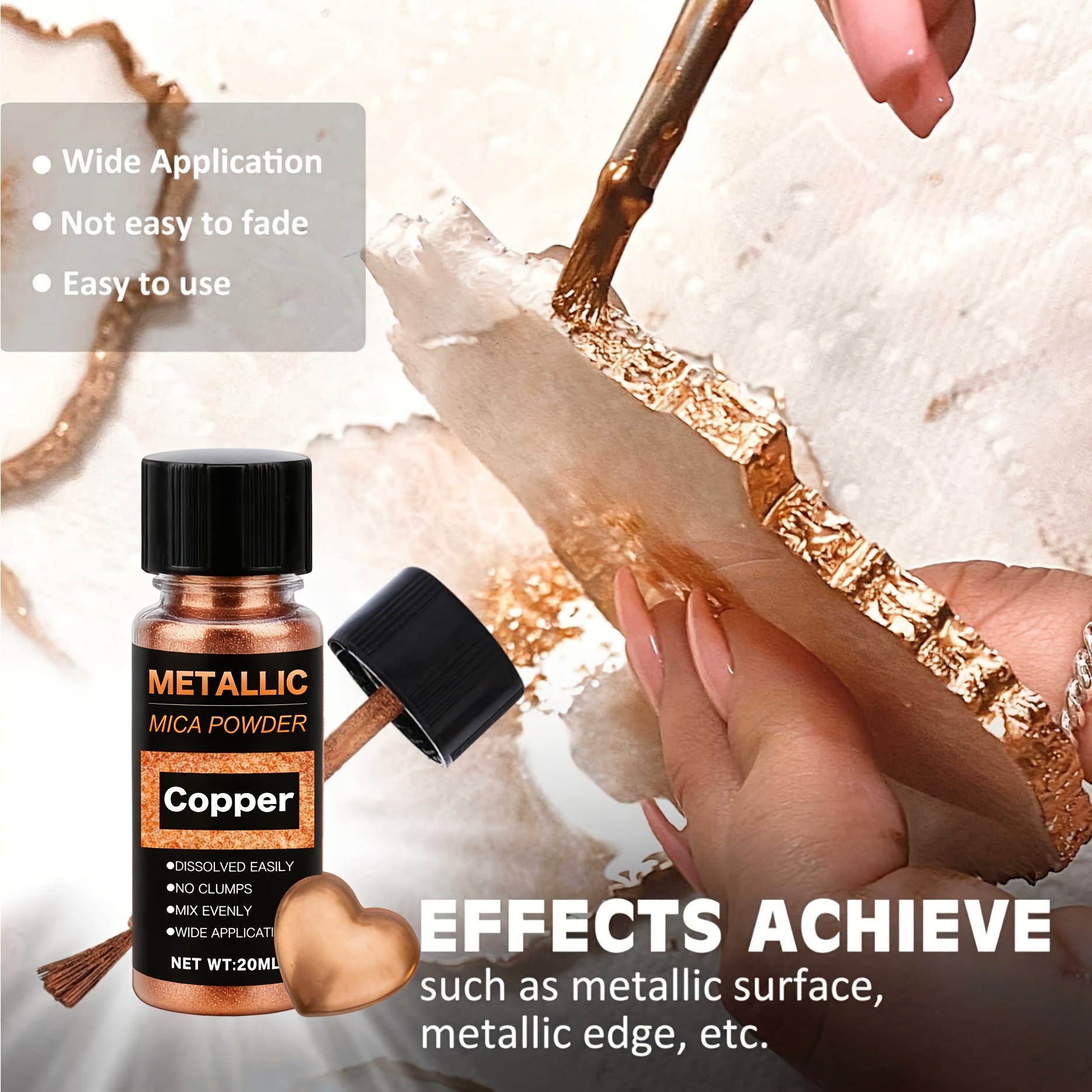 Metallic Mica Powder, Brushed  - Resin Pigment Set incelemesi ve fiyatı