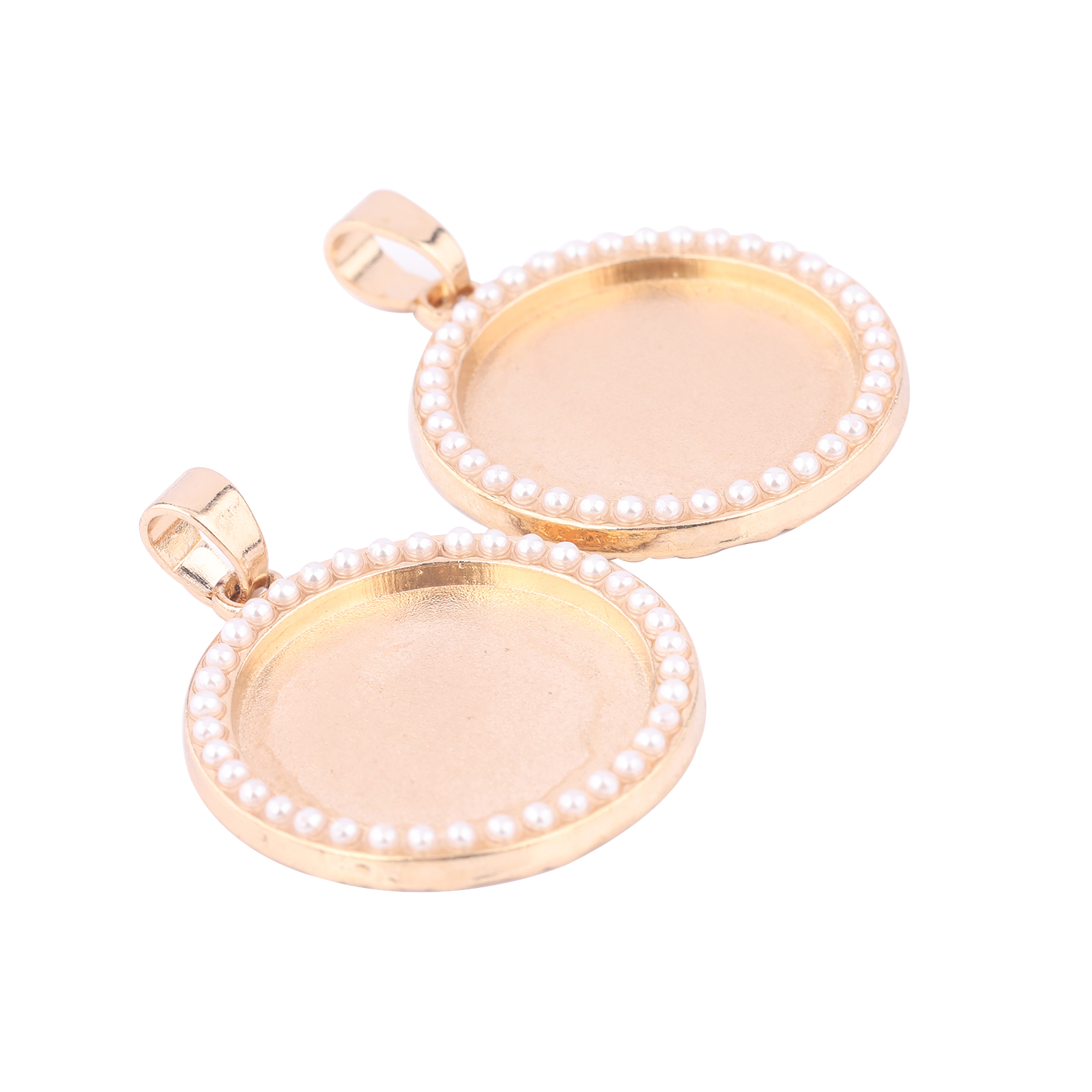 5pcs Kc Gold Pearl Cabochon Ba - Bezels Set Pendant incelemesi ve fiyatı