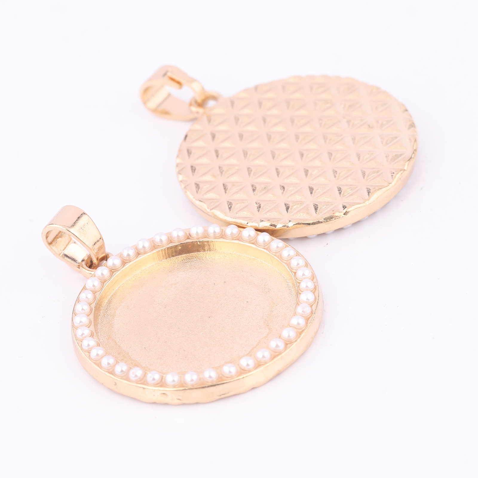 5pcs Kc Gold Pearl Cabochon Ba - Bezels Set Pendant incelemesi ve fiyatı