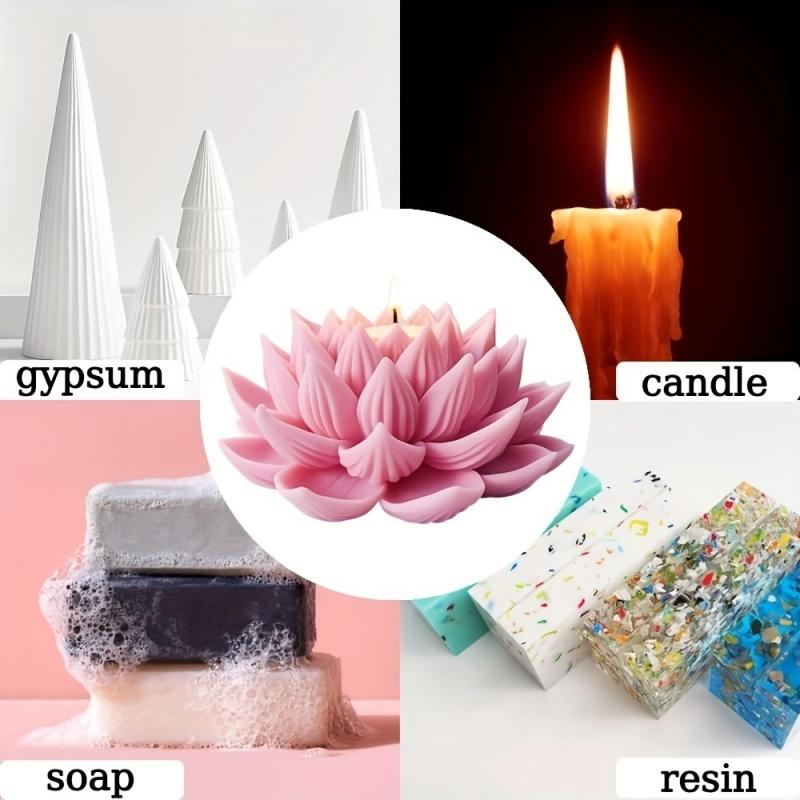 1PC Lotus Flower Candle Mold S - Resin Craft Ideas incelemesi ve fiyatı