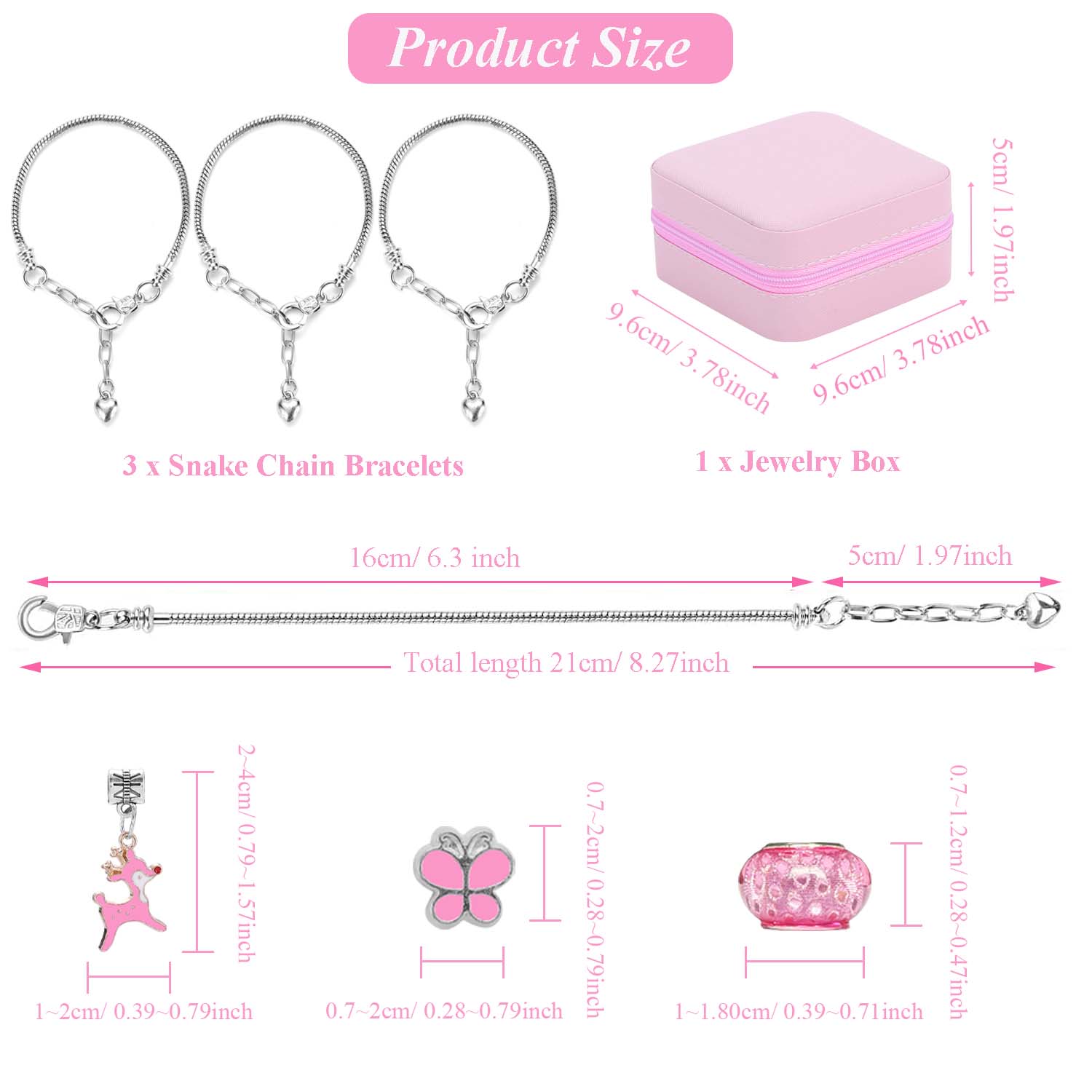68pcs pink beaded jewelry set, - Resin Craft Kit incelemesi ve fiyatı