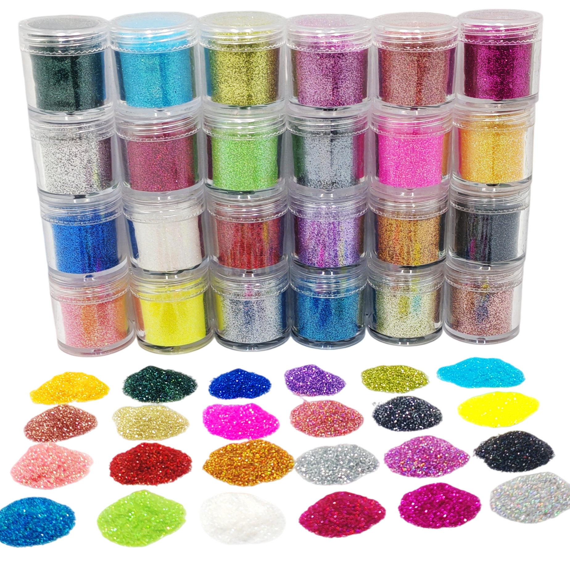 24-Color Cosmetic Iridescent H - Resin Glitter Pack incelemesi ve fiyatı