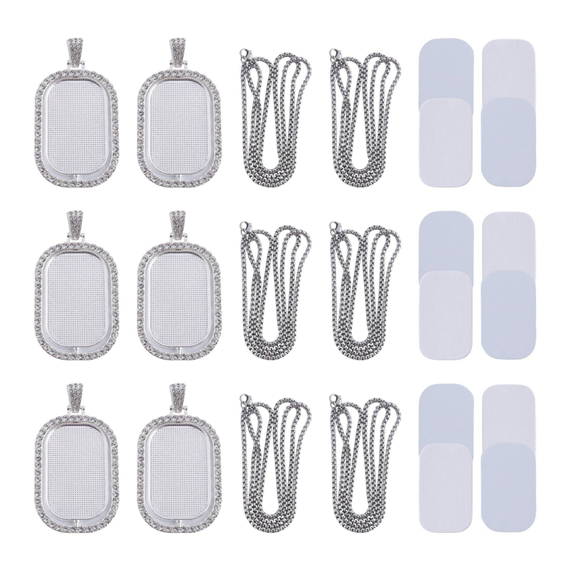 WORTHOWN-48Pcs Sublimation Rhi - Bezels Set Pendant incelemesi ve fiyatı